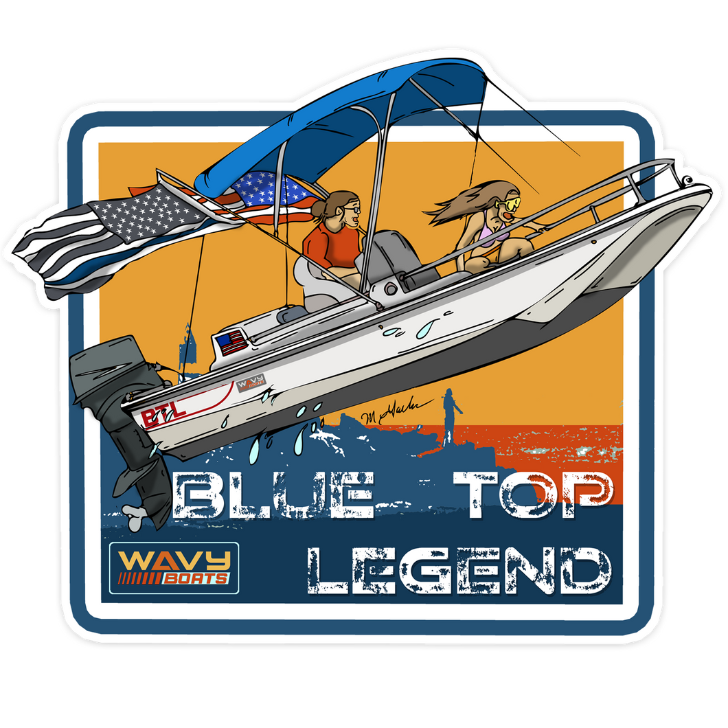 Blue Top Legend Sticker