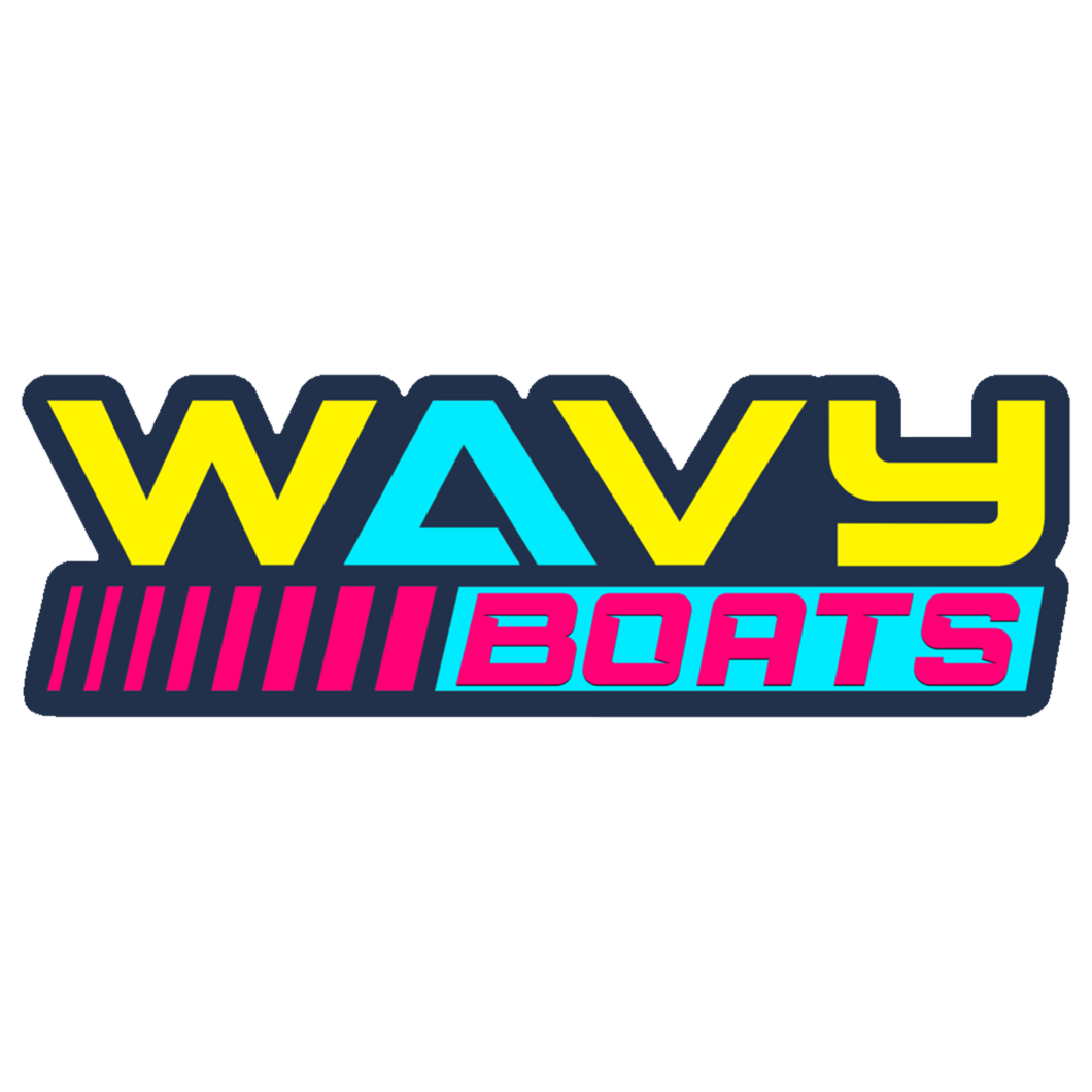 Wavy Boats Logo Sticker